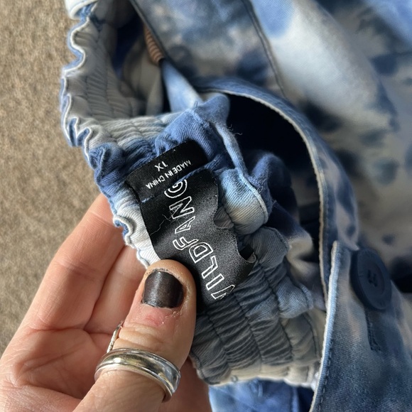 Blue Tie-Dye Women's Skirt Wildfang - Picture 4 of 5